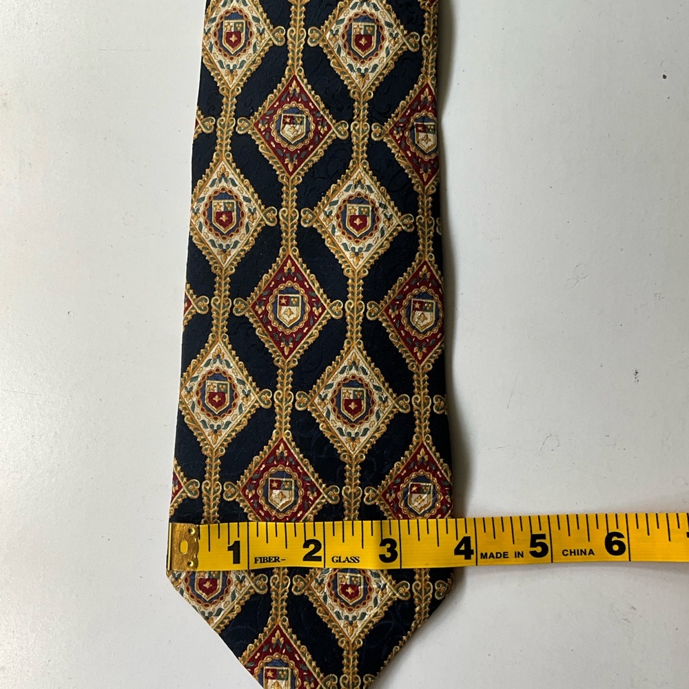 Christian Dior Monsieur Vintage Wide Silk Tie Made in France Paris Fait Main ~4” - Picture 4 of 5
